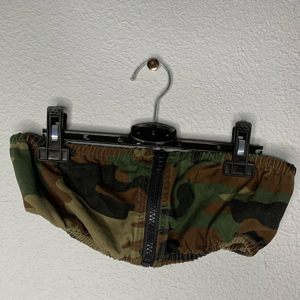 Army crop top bra tube top